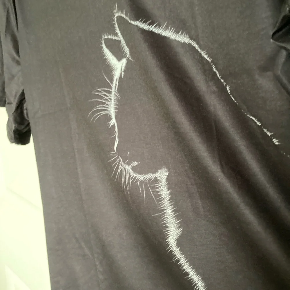 Silhouette of Cat T-Shirt Size XXL Kitty Cats Feline Tee Top NEW Kitten Meow! - Picture 5 of 6